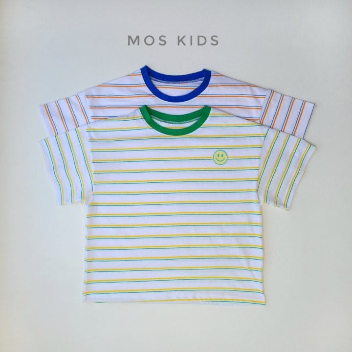 MOS BEBE - Korean Children Fashion - #Kfashion4kids - Smile Stripes Tee