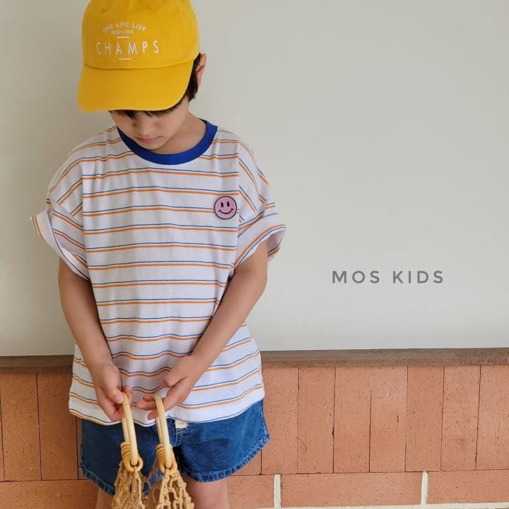 MOS BEBE - Korean Children Fashion - #Kfashion4kids - Smile Stripes Tee - 10