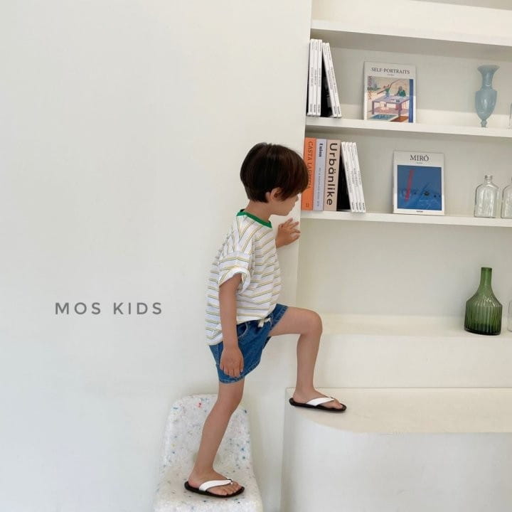 MOS BEBE - Korean Children Fashion - #Kfashion4kids - Smile Stripes Tee - 12