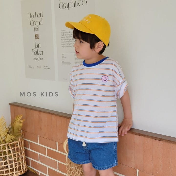 MOS BEBE - Korean Children Fashion - #Kfashion4kids - Smile Stripes Tee - 2