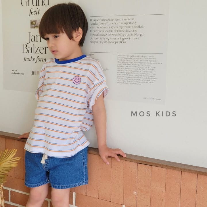 MOS BEBE - Korean Children Fashion - #Kfashion4kids - Smile Stripes Tee - 4