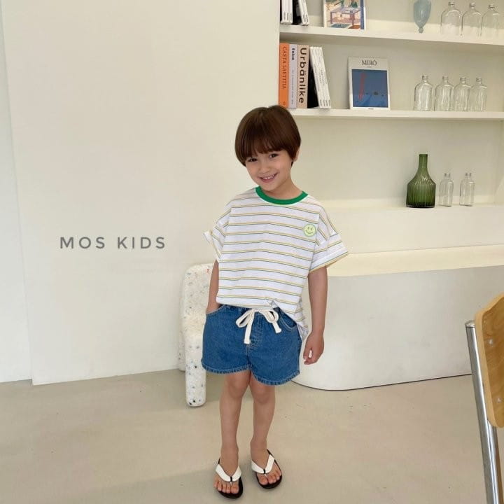 MOS BEBE - Korean Children Fashion - #Kfashion4kids - Smile Stripes Tee - 6