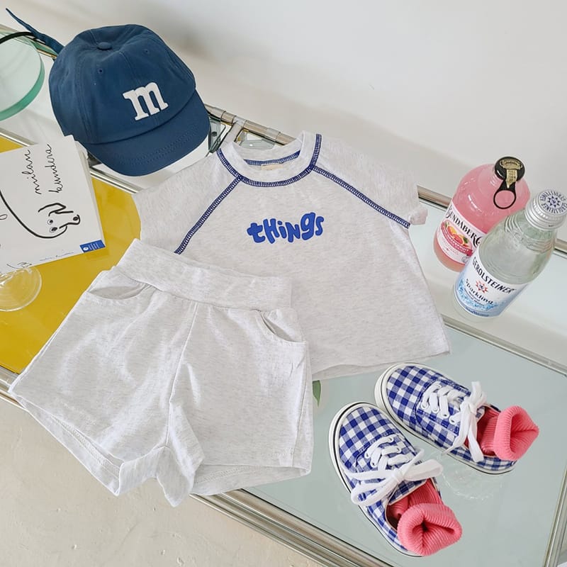 MOS BEBE - Korean Children Fashion - #Kfashion4kids - Things Top Bottom Set