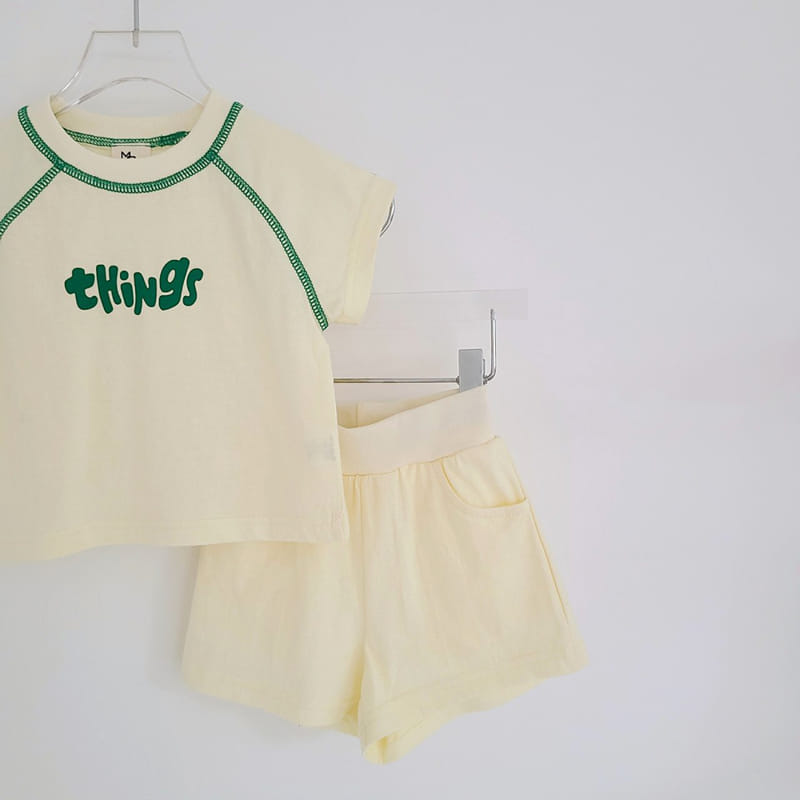 MOS BEBE - Korean Children Fashion - #Kfashion4kids - Things Top Bottom Set - 10