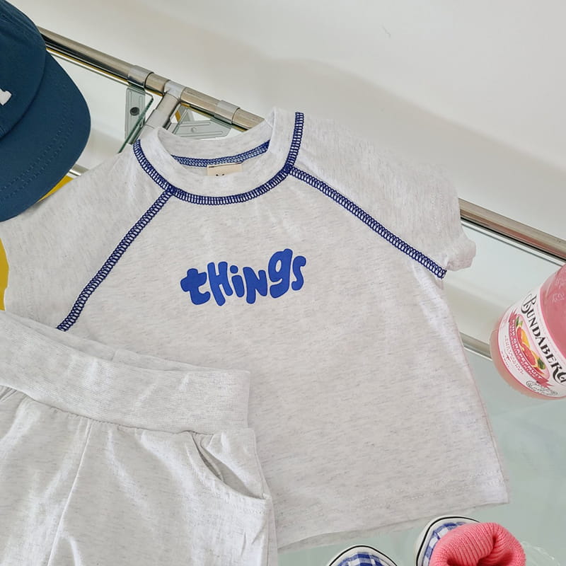 MOS BEBE - Korean Children Fashion - #Kfashion4kids - Things Top Bottom Set - 2