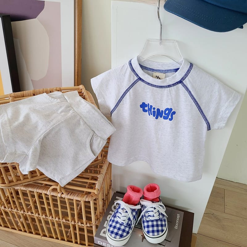MOS BEBE - Korean Children Fashion - #Kfashion4kids - Things Top Bottom Set - 6