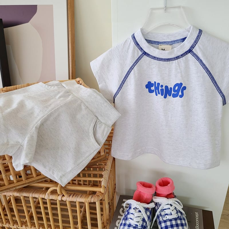 MOS BEBE - Korean Children Fashion - #Kfashion4kids - Things Top Bottom Set - 7