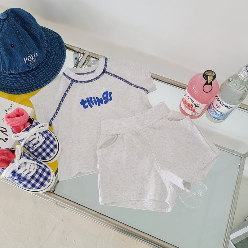 MOS BEBE - Korean Children Fashion - #Kfashion4kids - Things Top Bottom Set - 8
