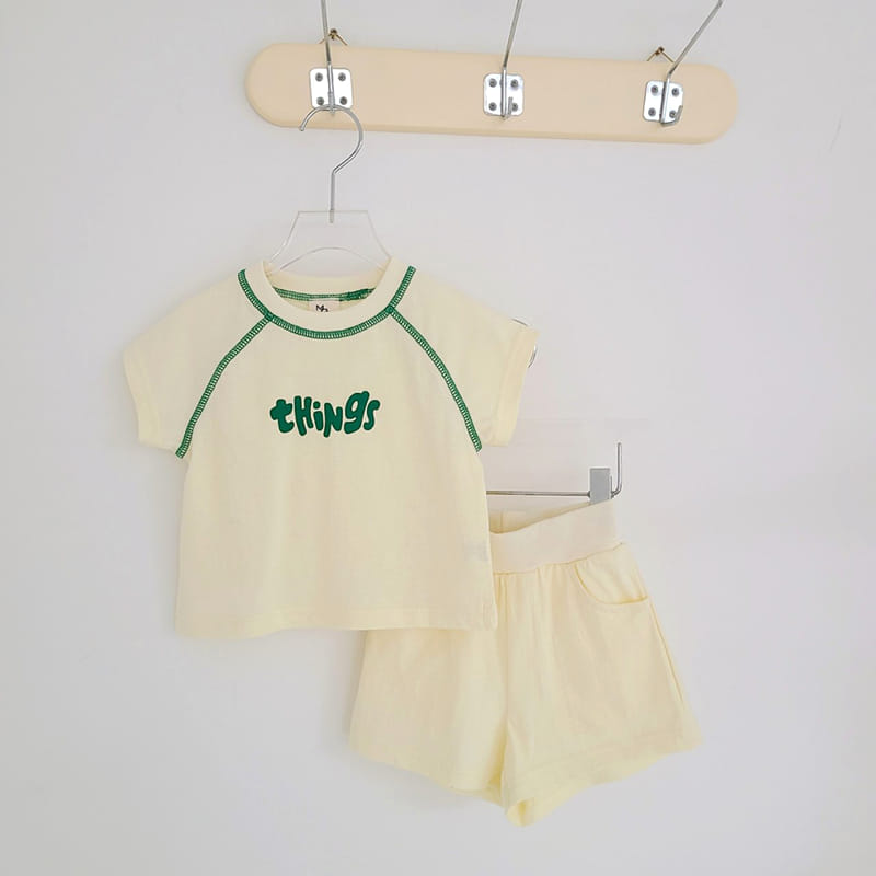 MOS BEBE - Korean Children Fashion - #Kfashion4kids - Things Top Bottom Set - 9