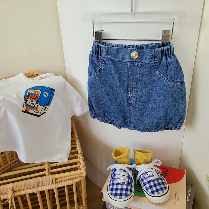 MOS BEBE - Korean Children Fashion - #Kfashion4kids - Denim Bloomer - 4