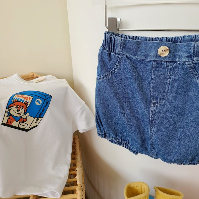 MOS BEBE - Korean Children Fashion - #Kfashion4kids - Denim Bloomer - 6