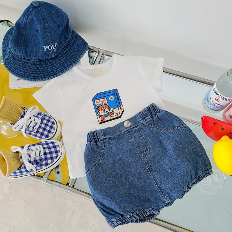 MOS BEBE - Korean Children Fashion - #Kfashion4kids - Denim Bloomer - 7
