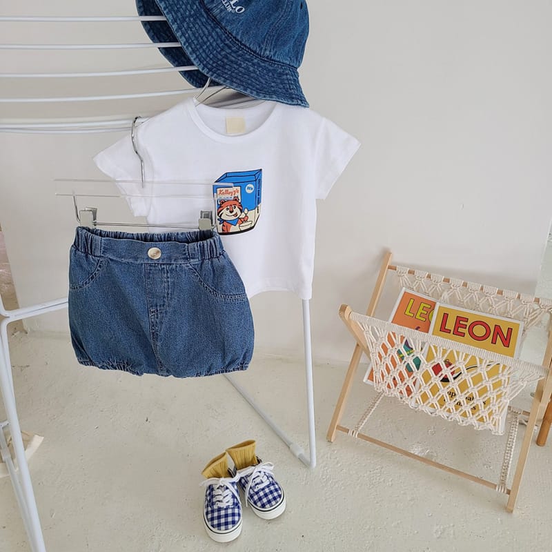 MOS BEBE - Korean Children Fashion - #Kfashion4kids - Denim Bloomer - 9