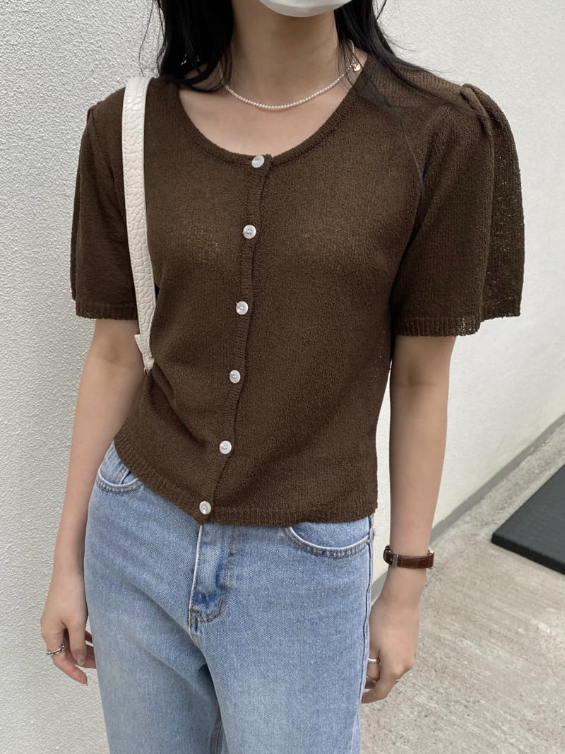 MSTORY - Korean Children Fashion - #Kfashion4kids - Shirring Short Sleeves Cardigan - 3