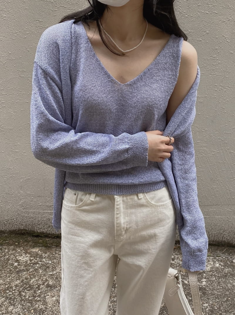 MSTORY - Korean Children Fashion - #Kfashion4kids - Ladder Wrap Sleeveless Cardigan Set - 3