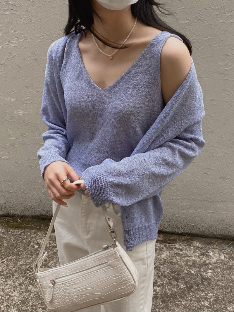 MSTORY - Korean Children Fashion - #Kfashion4kids - Ladder Wrap Sleeveless Cardigan Set - 4