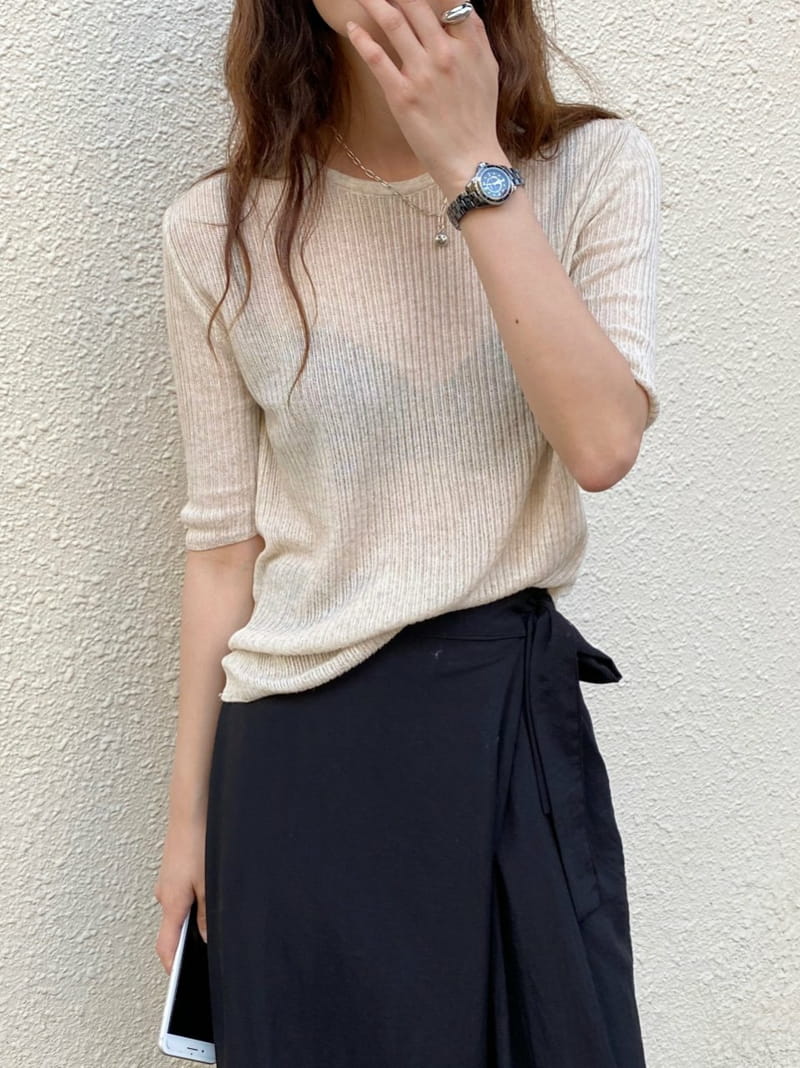 MSTORY - Korean Children Fashion - #Kfashion4kids - Biscos Rib Short Sleeves - 3
