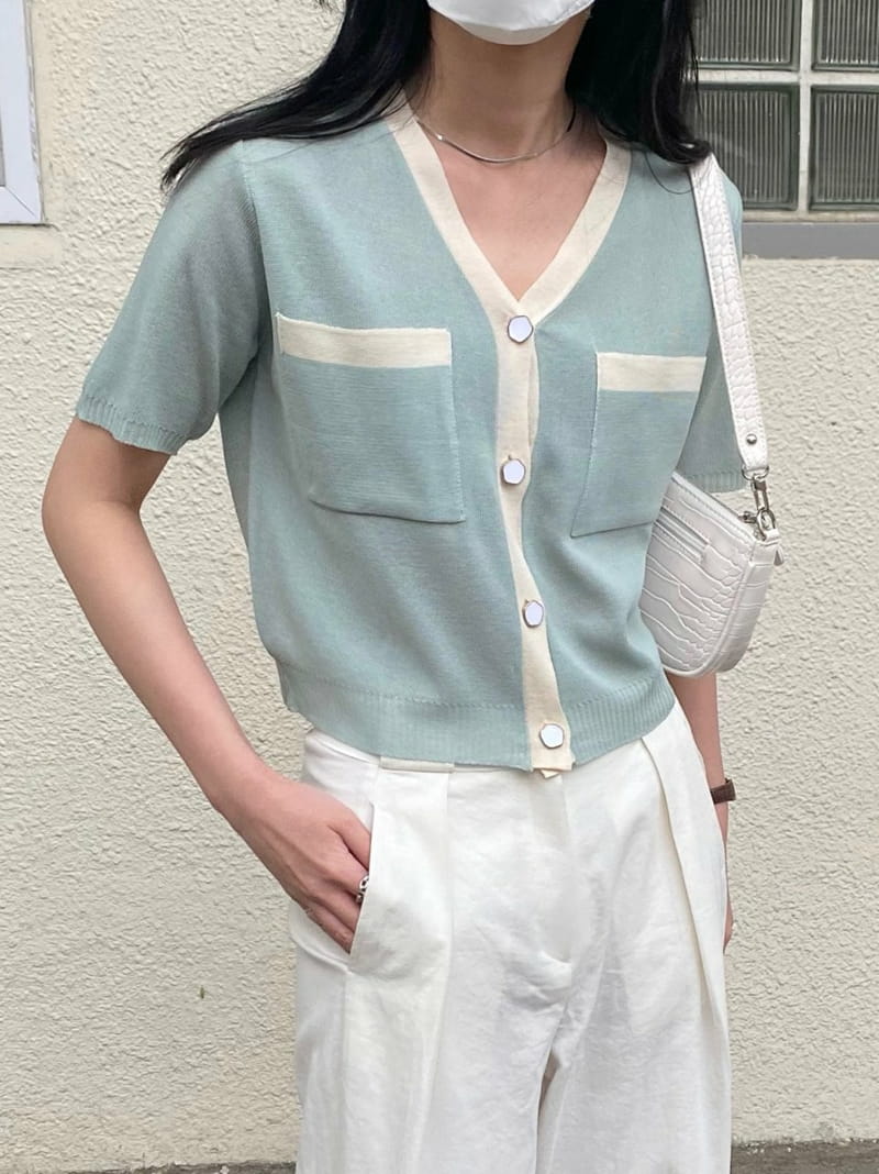 MSTORY - Korean Children Fashion - #Kfashion4kids - Color Pocket Cardigan