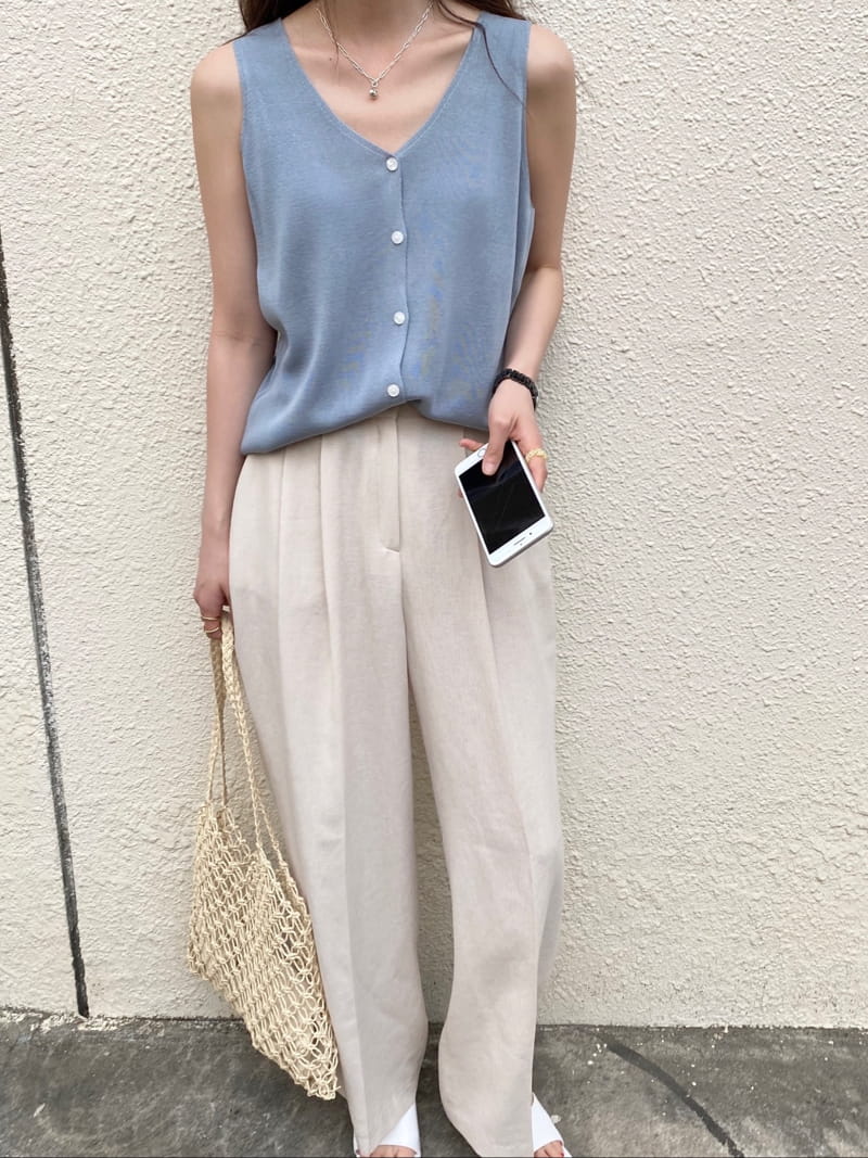 MSTORY - Korean Children Fashion - #Kfashion4kids - Button Sleeveless