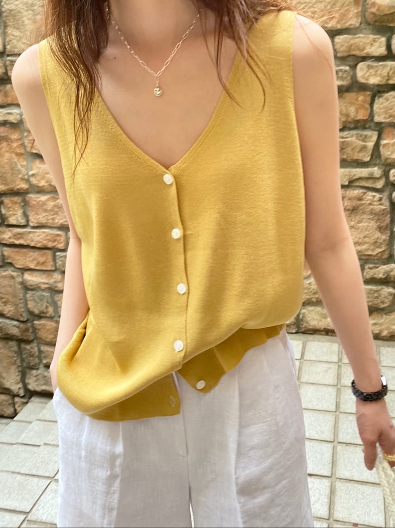 MSTORY - Korean Children Fashion - #Kfashion4kids - Button Sleeveless - 4