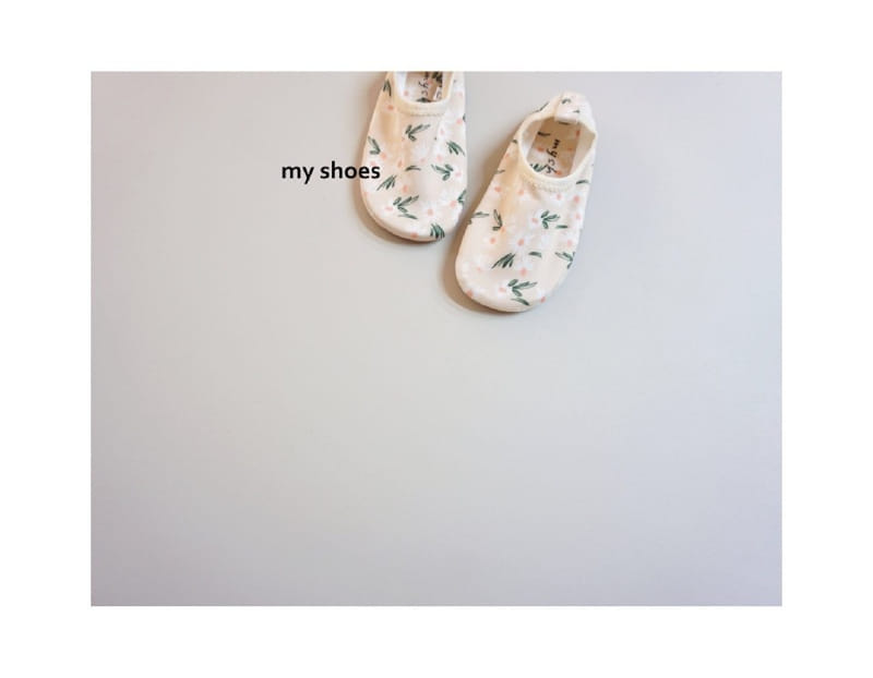 MY SOCKS - Korean Children Fashion - #Kfashion4kids - Flower Ocean Aqua Shoes - 2