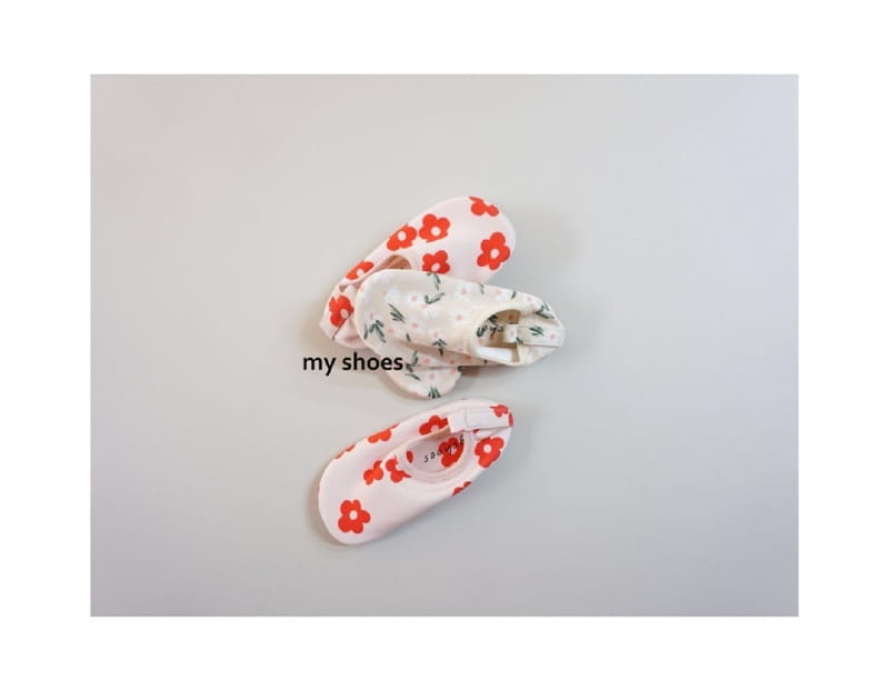 MY SOCKS - Korean Children Fashion - #Kfashion4kids - Flower Ocean Aqua Shoes - 4