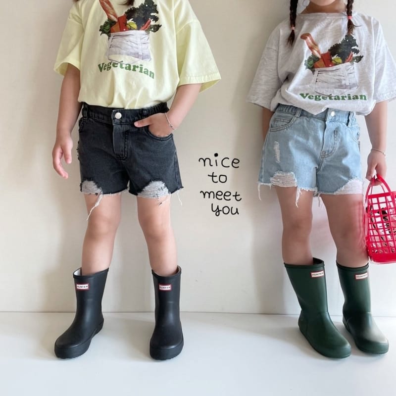 NICE TO MEET YOU - Korean Children Fashion - #Kfashion4kids - Vegetable Tee - 10