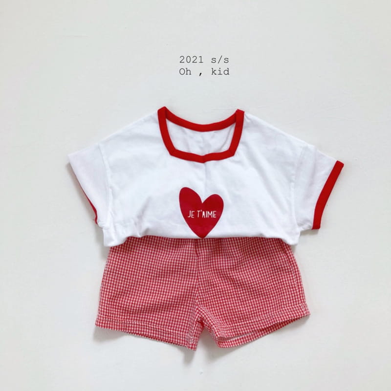OH KID - Korean Children Fashion - #Kfashion4kids - Je Taime Top Bottom Set - 2