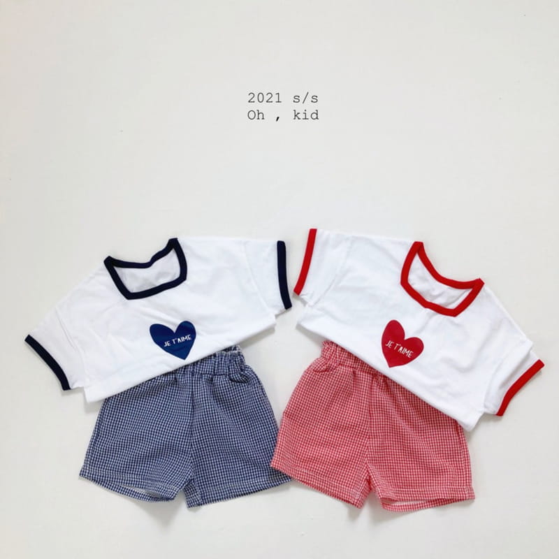 OH KID - Korean Children Fashion - #Kfashion4kids - Je Taime Top Bottom Set - 4