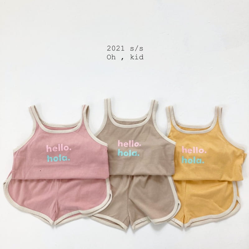 OH KID - Korean Children Fashion - #Kfashion4kids - Hi Sleeveless Top Bottom Set