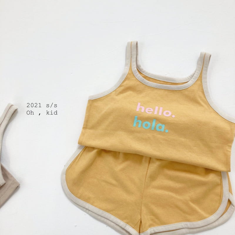 OH KID - Korean Children Fashion - #Kfashion4kids - Hi Sleeveless Top Bottom Set - 4