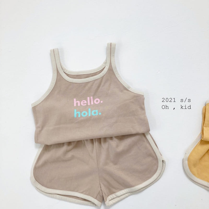 OH KID - Korean Children Fashion - #Kfashion4kids - Hi Sleeveless Top Bottom Set - 5