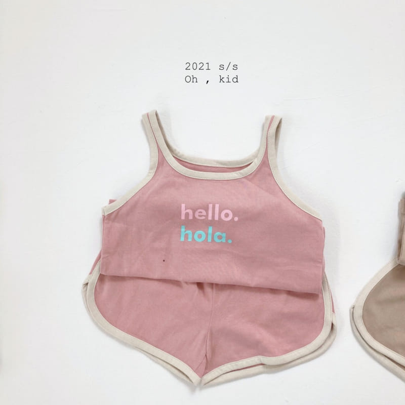 OH KID - Korean Children Fashion - #Kfashion4kids - Hi Sleeveless Top Bottom Set - 6