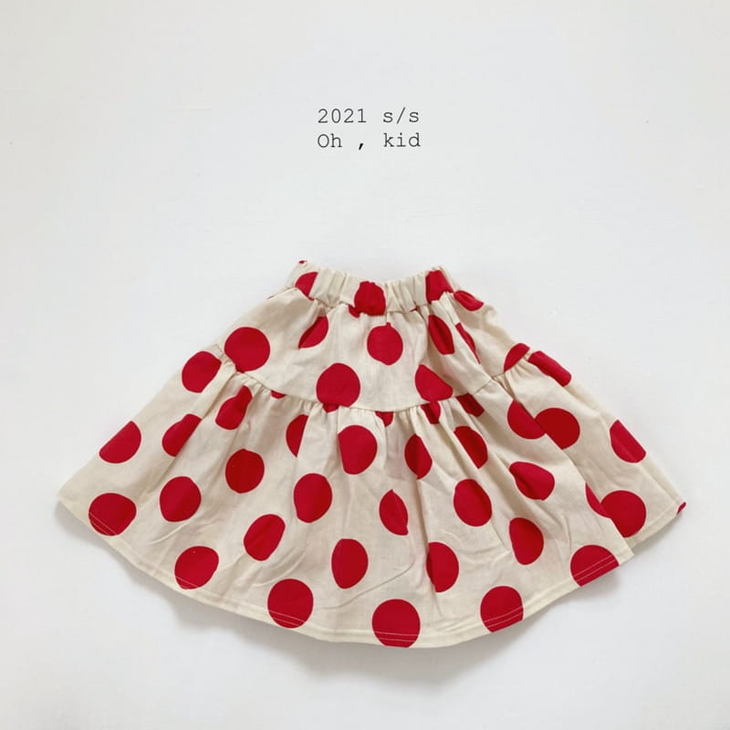 OH KID - Korean Children Fashion - #Kfashion4kids - Big Dot Skirt