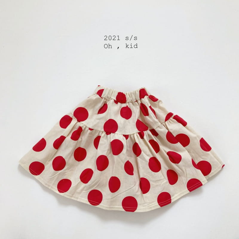 OH KID - Korean Children Fashion - #Kfashion4kids - Big Dot Skirt - 2