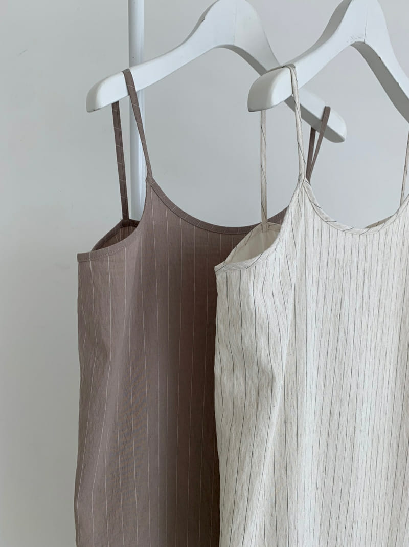 ONEAND - Korean Children Fashion - #Kfashion4kids - Stripe Linen One-piece - 5