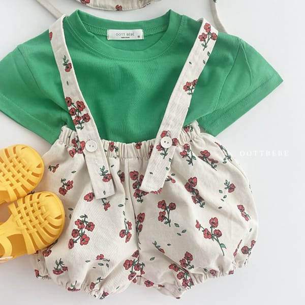 OOTT BEBE - Korean Children Fashion - #Kfashion4kids - Aing Dungarees with Bucket Hat - 5
