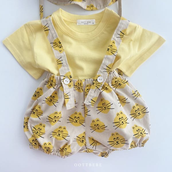 OOTT BEBE - Korean Children Fashion - #Kfashion4kids - Aing Dungarees with Bucket Hat - 7