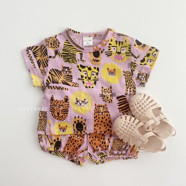 OOTT BEBE - Korean Children Fashion - #Kfashion4kids - Tiger Top Bloomer Set - 4