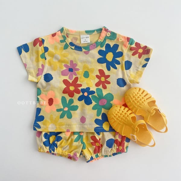 OOTT BEBE - Korean Children Fashion - #Kfashion4kids - Crayon Top Bottom Set - 12