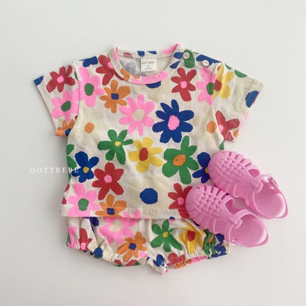 OOTT BEBE - Korean Children Fashion - #Kfashion4kids - Crayon Top Bottom Set - 4
