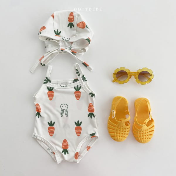 OOTT BEBE - Korean Children Fashion - #Kfashion4kids - Vegetable Teddy Swimwear with Bonnet - 3