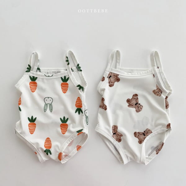 OOTT BEBE - Korean Children Fashion - #Kfashion4kids - Vegetable Teddy Swimwear with Bonnet - 5