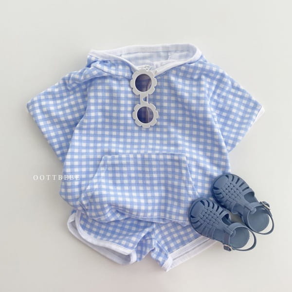 OOTT BEBE - Korean Children Fashion - #Kfashion4kids - Check Beach Gown - 2