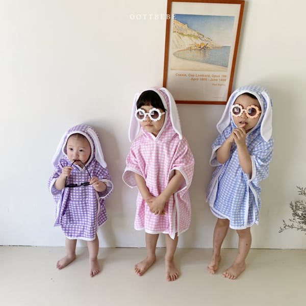 OOTT BEBE - Korean Children Fashion - #Kfashion4kids - Check Beach Gown - 5
