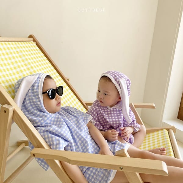OOTT BEBE - Korean Children Fashion - #Kfashion4kids - Check Beach Gown - 7