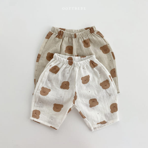 OOTT BEBE - Korean Children Fashion - #Kfashion4kids - Bear Top Bottom Set - 3