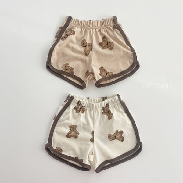 OOTT BEBE - Korean Children Fashion - #Kfashion4kids - Bear Bear Top Bottom Set - 6