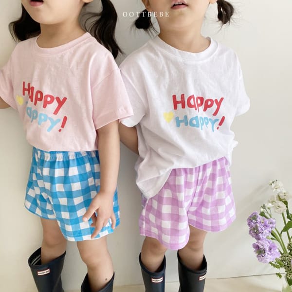 OOTT BEBE - Korean Children Fashion - #Kfashion4kids - Happy Happy Top Bottom Set