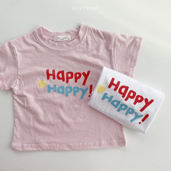 OOTT BEBE - Korean Children Fashion - #Kfashion4kids - Happy Happy Top Bottom Set - 10